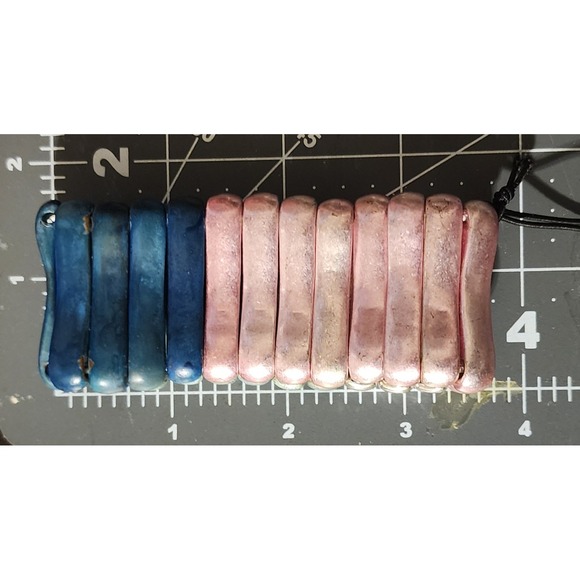 NWT Robert Lee Morris Soho Multi Color Sculptural Stretch Bracelet With Bag - Picture 6 of 6